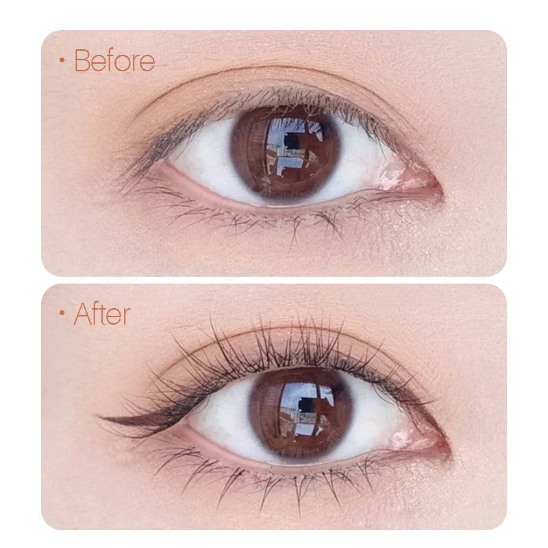 Cils inférieurs en forme de V