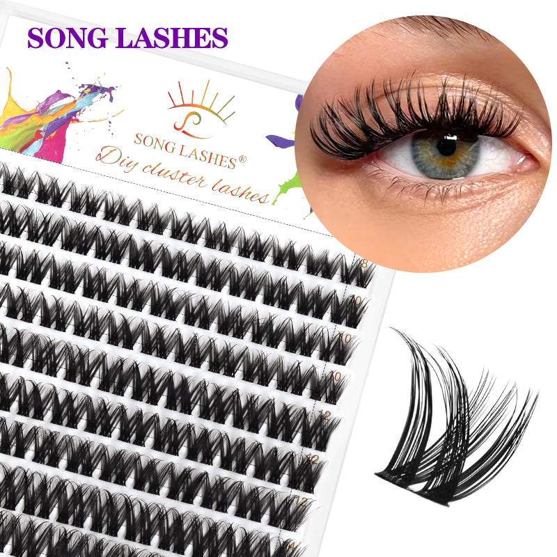 High-capacity DIY cluster lashes 10 different types  for make up oneself segmented lashes for eyelash extensions