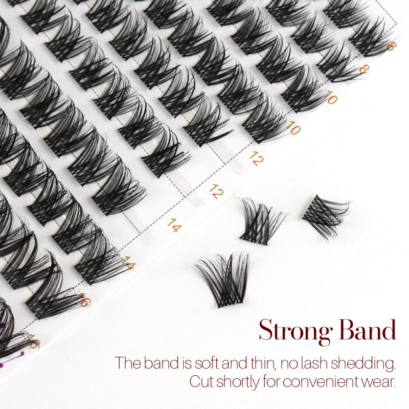 High-capacity DIY cluster lashes 10 different types  for make up oneself segmented lashes for eyelash extensions