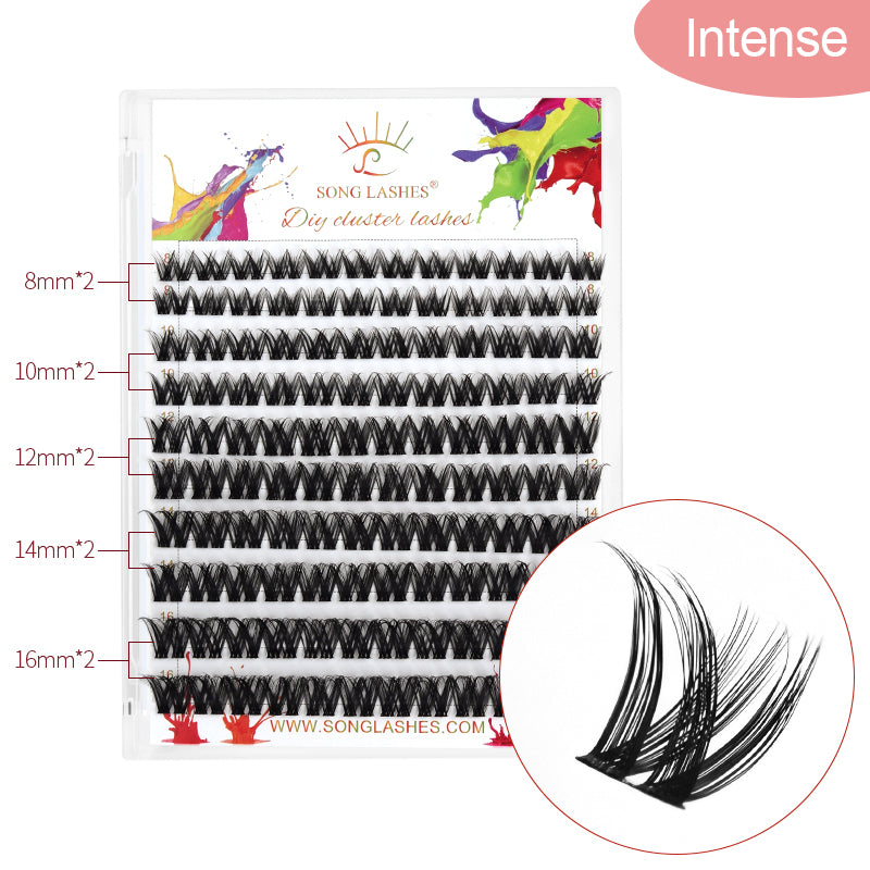 High-capacity DIY cluster lashes 10 different types  for make up oneself segmented lashes for eyelash extensions