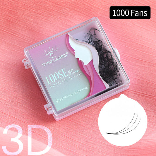 3D Loose Fans Pointy Base Eyelash Extensions【1000fans】