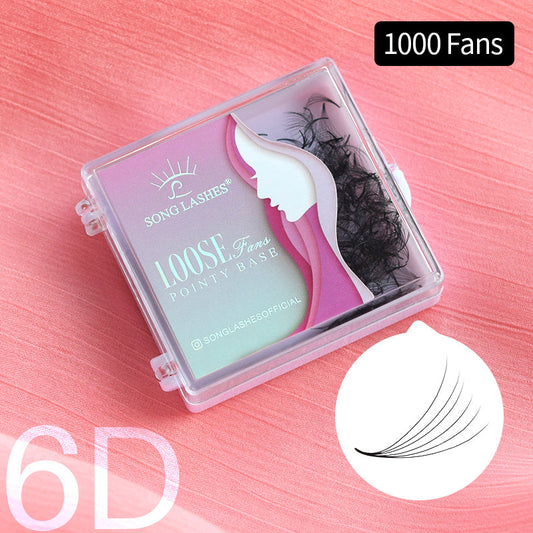 6D Loose Fans Pointy Base Premade Fans Eyelash 【1000fans】